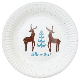 Hello Winter Paperilautaset 6 kpl