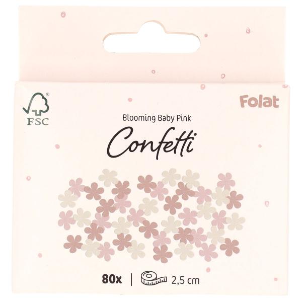 Konfetti Kukat Pinkkiruskea/Vanharoosa/Beige 80 kpl