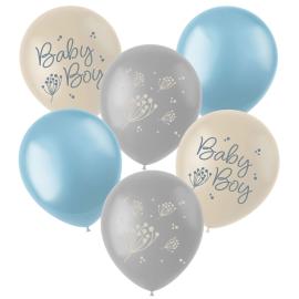 Lateksiilmapallot Baby Boy Mix 6 kpl