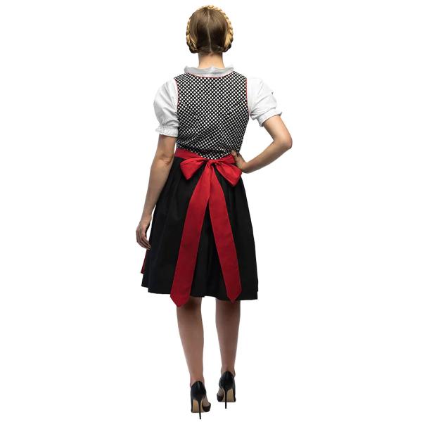 Oktoberfest Tirolilaismekko Valkoinen/Punainen/Musta