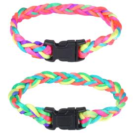 80-luvun Punottu Neon Rannekoru