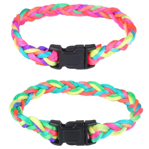 80-luvun Punottu Neon Rannekoru