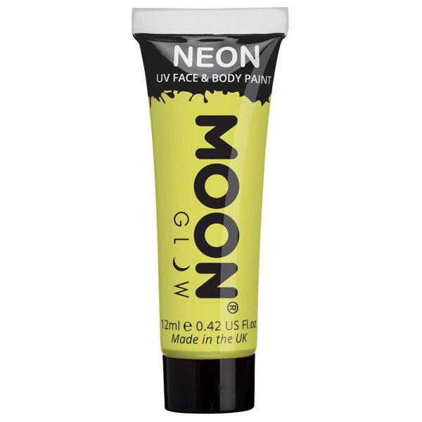 Moon Glow Pastelli Neon UV Vartalo- & Kasvomaali Pastelli Keltainen