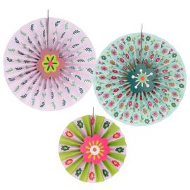 Riippuvat Paperikoristeet Kukat 3 kpl