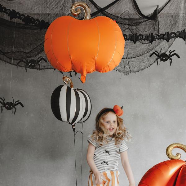 Folioilmapallo Raidallinen Kurpitsa Mustavalkoinen