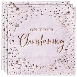 Lautasliinat On Your Christening Vaaleanpinkki