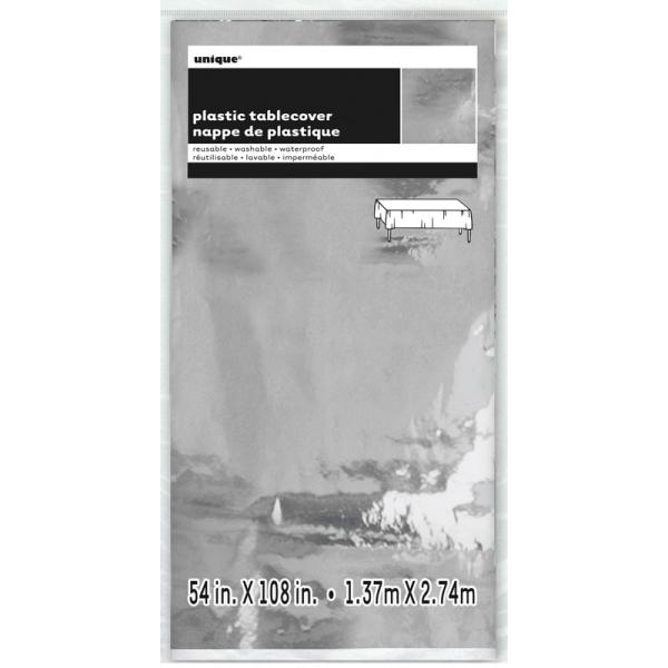 Hopeinen Pöytäliina Metallic