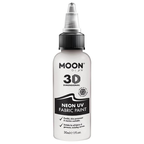 Moon Glow Neon UV Tekstiiliväri Valkoinen 30 ml