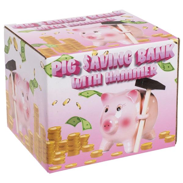 Säästöpossu Vasaralla 13 x 10,5 cm