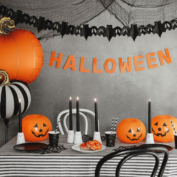 Folioilmapallo Raidallinen Kurpitsa Mustavalkoinen