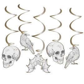 Roikkuvat Halloween Swirls 6-kpl
