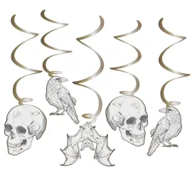 Roikkuvat Halloween Swirls 6-kpl