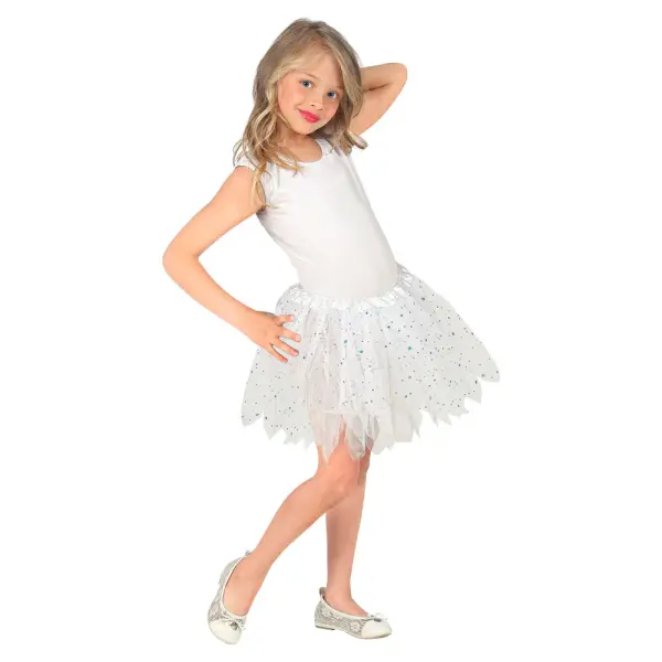 Valkoinen Glitter Tyllihame Lapset