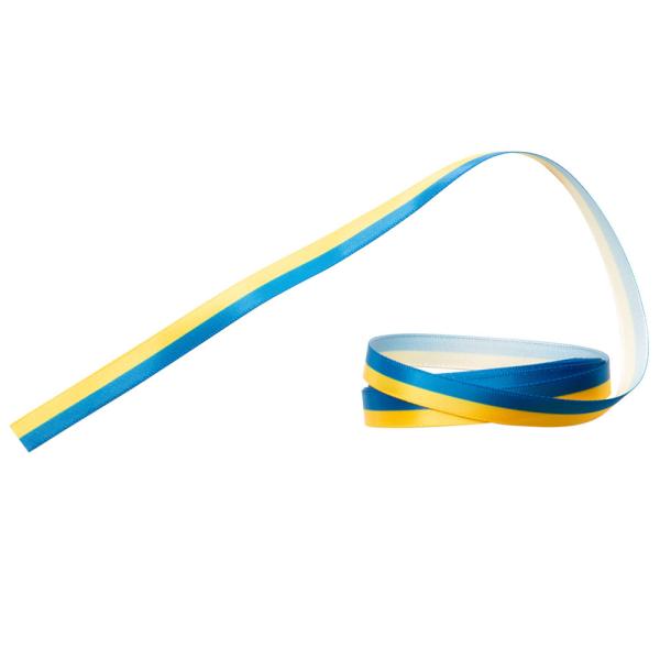 Silkkinauha Ohut Sininen & Keltainen 5m
