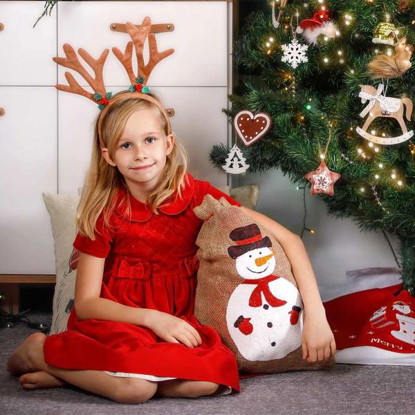 Joulupanta Poronsarvilla Vaaleanruskea