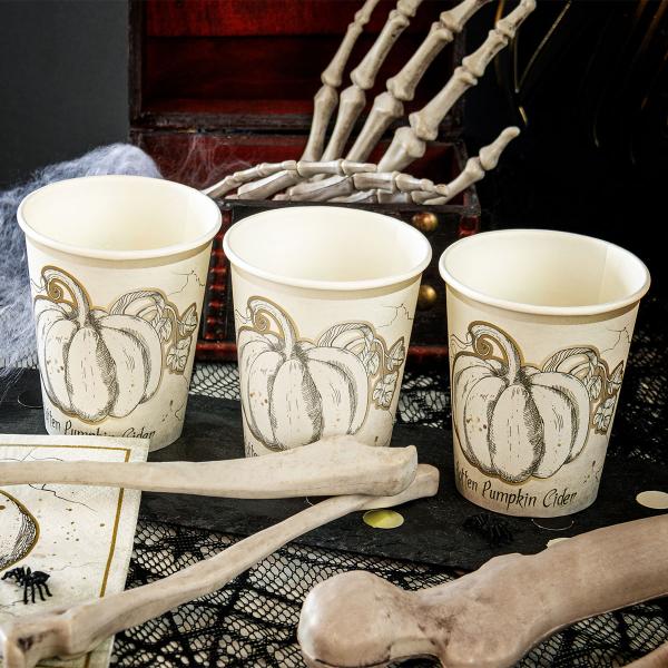 Pahvimukit Halloween Kurpitsa 6-kpl