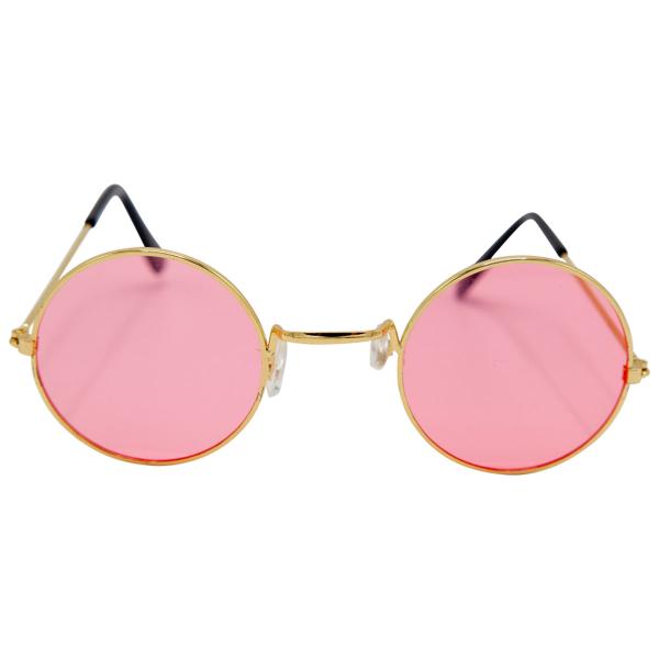 Pyöreät Silmälasit Hippi Vaaleanpunaiset