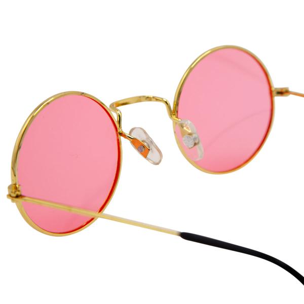 Pyöreät Silmälasit Hippi Vaaleanpunaiset