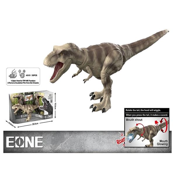 Dinosaurus T-Rex Äänellä ja Valolla