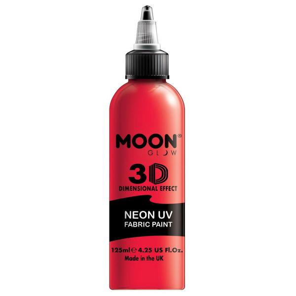 Moon Glow Neon UV Tekstiiliväri Punainen 125 ml
