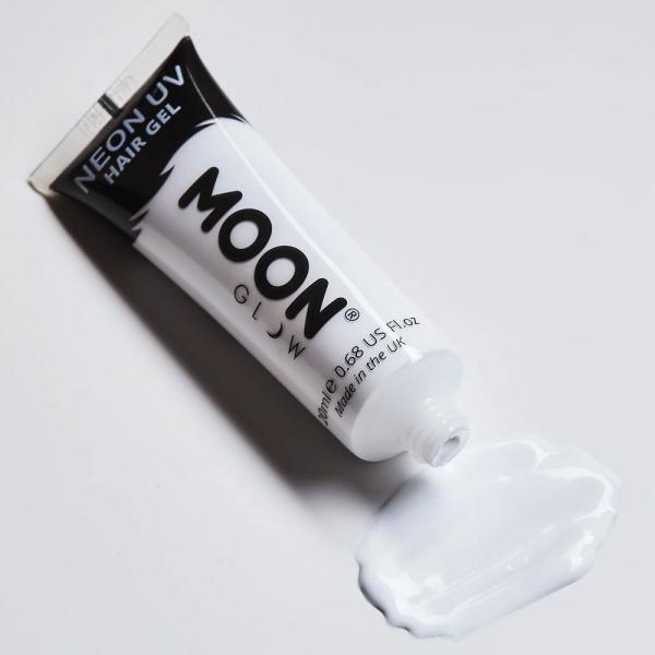 Moon Glow Neon UV Hiusgeeli Valkoinen