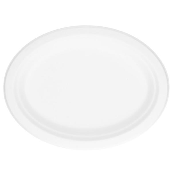 Bagasse Soikeat Lautaset Valkoinen 26cm 50 kpl