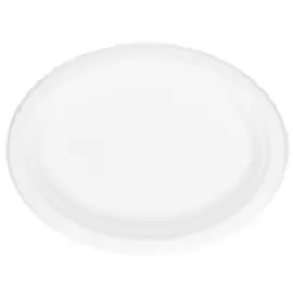 Bagasse Soikeat Lautaset Valkoinen 26cm 50 kpl