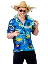 Sininen Havaijipaita