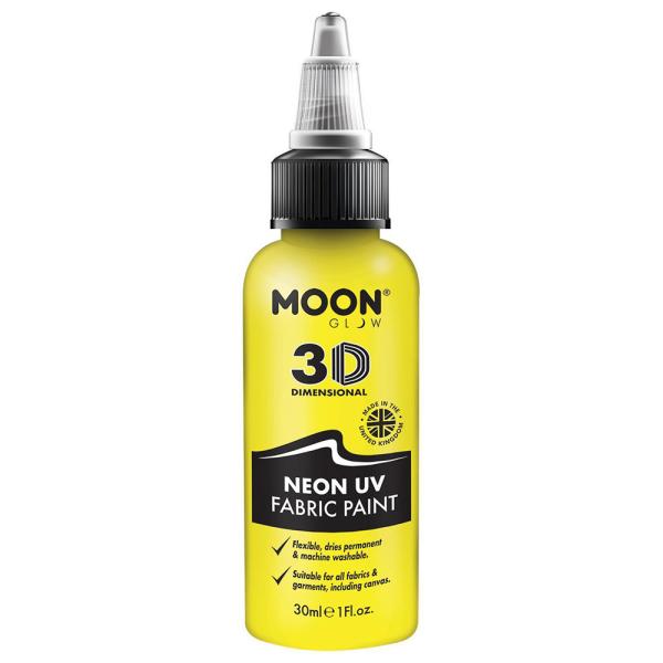 Moon Glow Neon UV Tekstiiliväri Keltainen 30 ml