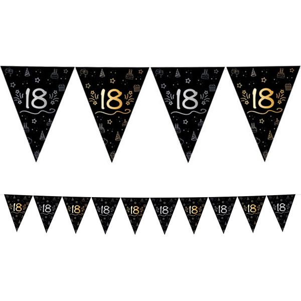 Lippubanneri Musta 18 vuotta
