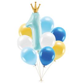 Ilmapallosetti 1 vuotta Sininen 9-kpl