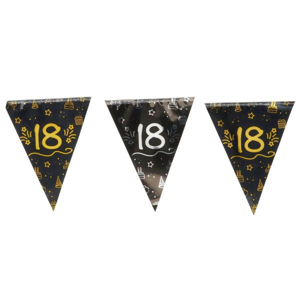 Lippubanneri Musta 18 vuotta