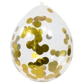 Konfetti-ilmapallot Dots Kulta