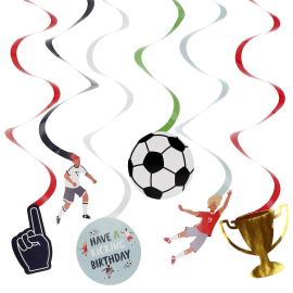 Riippuvat Swirls Jalkapallojuhlat 6 kpl