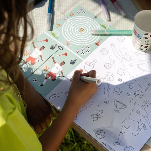 Askartelu- ja Värityspöytätabletit Jalkapallojuhlat 6 kpl