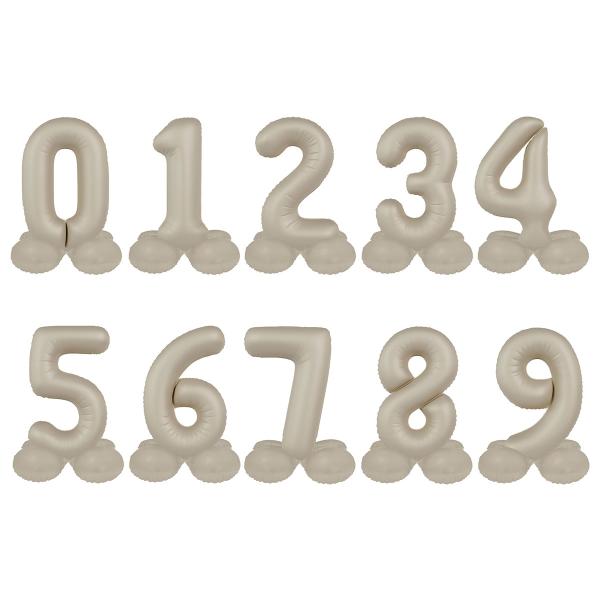 Pieni Seisova Numeroilmapallo Creamy Latte Matta