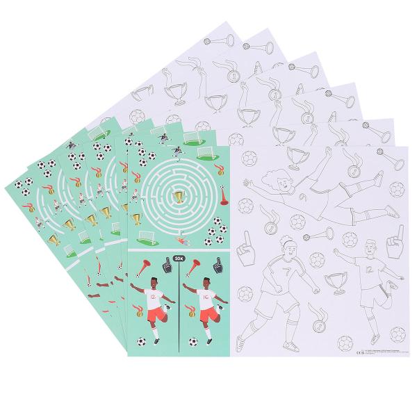 Askartelu- ja Värityspöytätabletit Jalkapallojuhlat 6 kpl