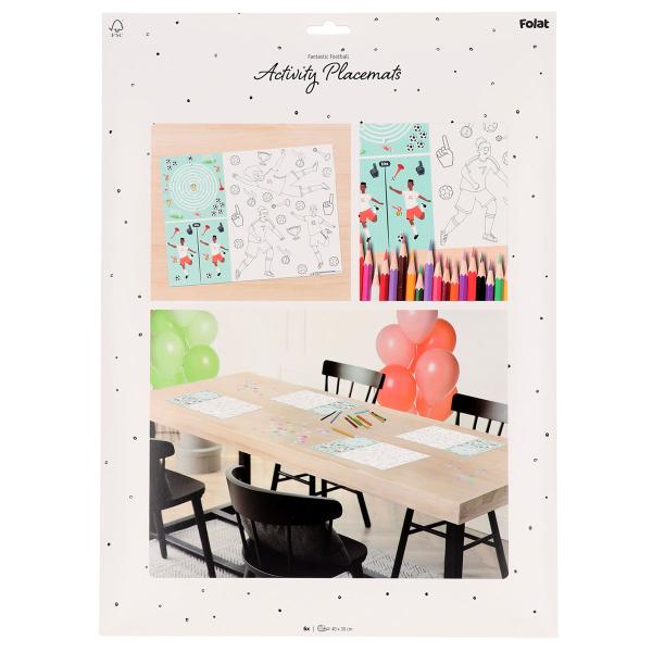 Askartelu- ja Värityspöytätabletit Jalkapallojuhlat 6 kpl