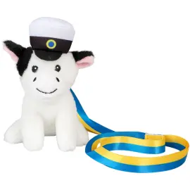 Ylioppilasnalle Lehm&auml; Mustavalkoinen 14 cm