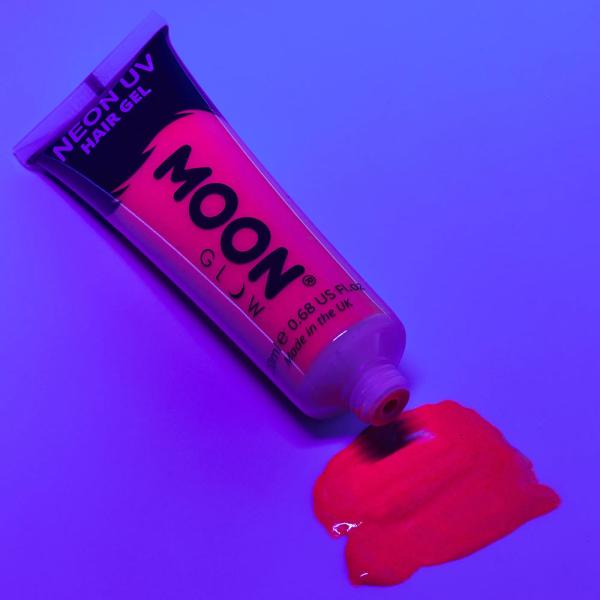Moon Glow Neon UV Hiusgeeli Intensiivinen Punainen