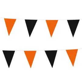 Musta/Oranssi Lippuviirinauha Keskikokoinen