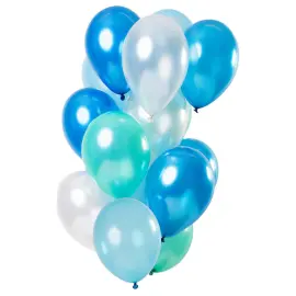 Sininen Azure Lateksi-ilmapallot Metallic Valikoima