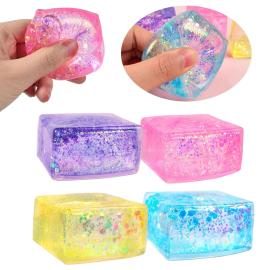 Suorakulmainen Puristeltava Lelu Glitter