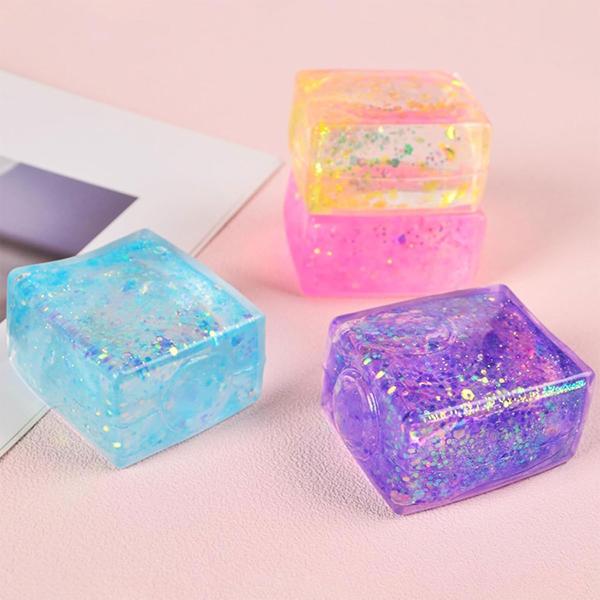 Suorakulmainen Puristeltava Lelu Glitter