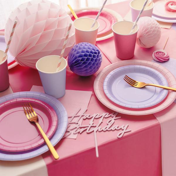 Paperilautaset Tummanpinkki