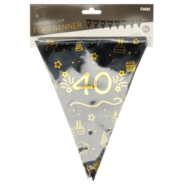 Lippubanneri Musta 40 vuotta
