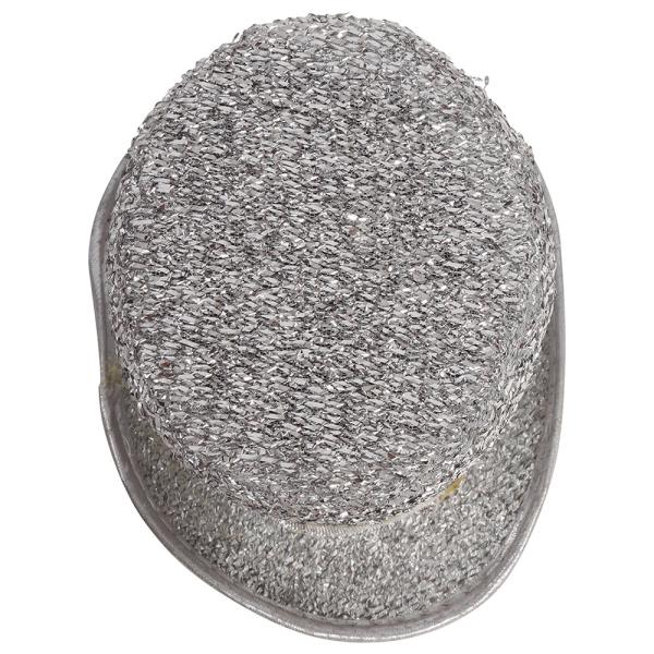 Kiiltävä Minihattu Hopea