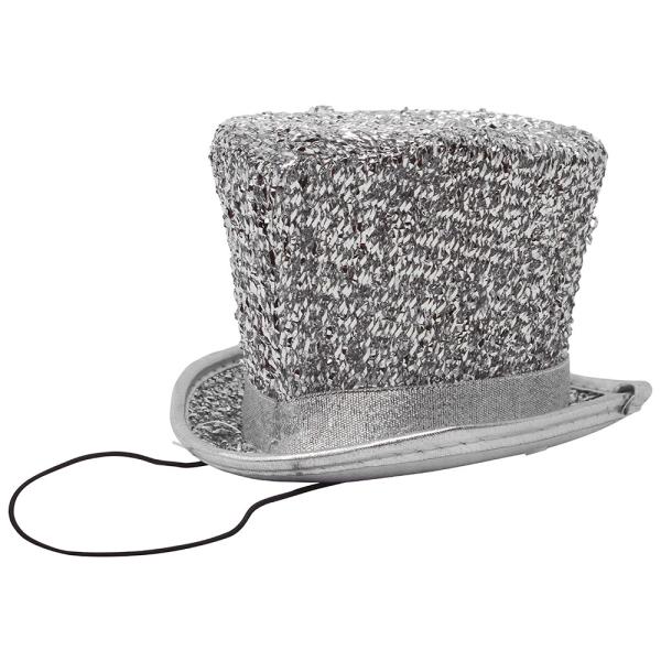 Kiiltävä Minihattu Hopea