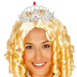 Tiara Kolmella Jalokivillä Hopea