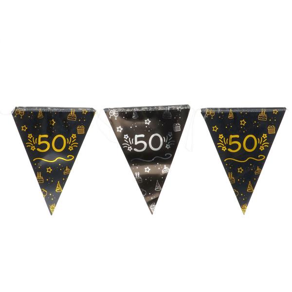 Lippubanneri Musta 50 vuotta